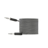 C ble Jack/Jack Nylon 1.50m tressé noir et blanc très résistant