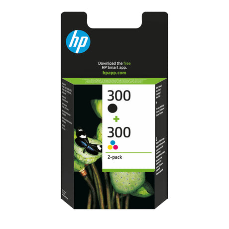 HP 300 Pack de 2 cartouches d'encre noire et trois couleurs authentiques (CN637EE) pour DeskJet F4580 et Photosmart C4680/C4795