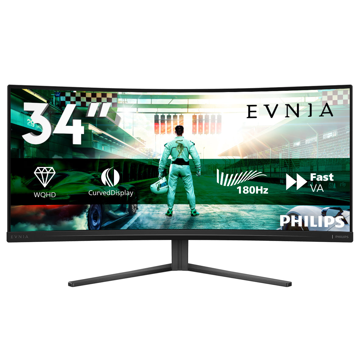 Ecran incurvé 34" Philips Evnia 34M2C3500L UWQHD 180Hz (Noir)