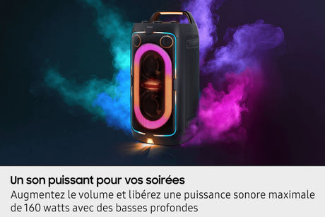 Enceinte - SAMSUNG - MX ST40F/XE - 160 W - Effets lumineux - Bluetooth - Batterie 16h - Noir