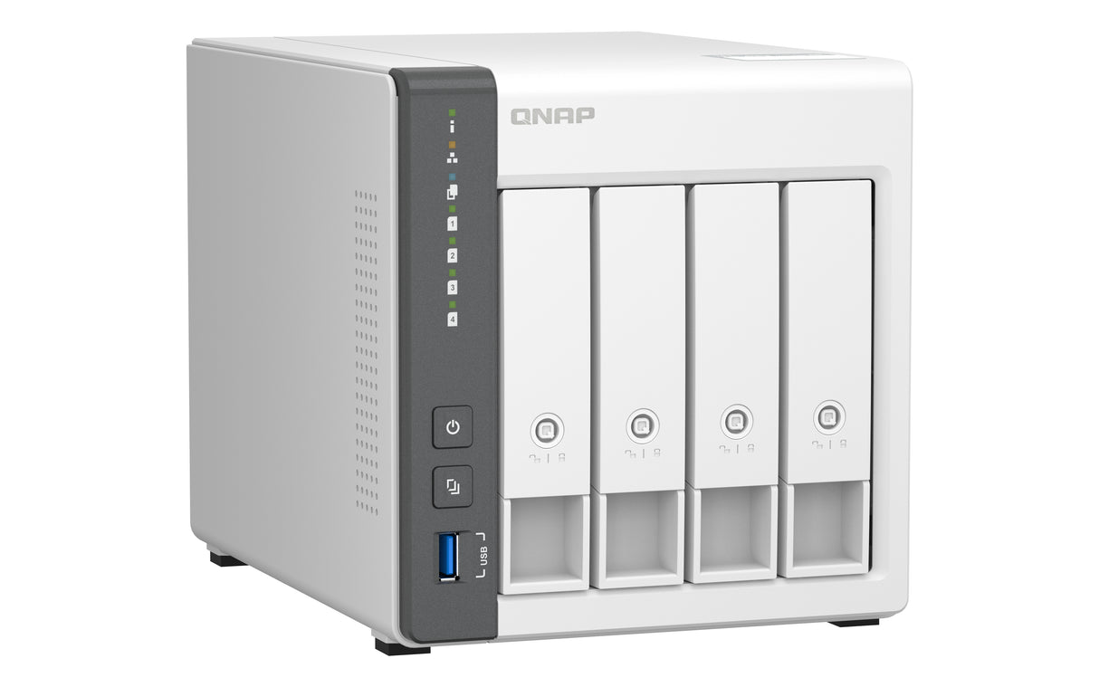 Serveur NAS Qnap TS-433 4Go - 4 baies (Blanc)