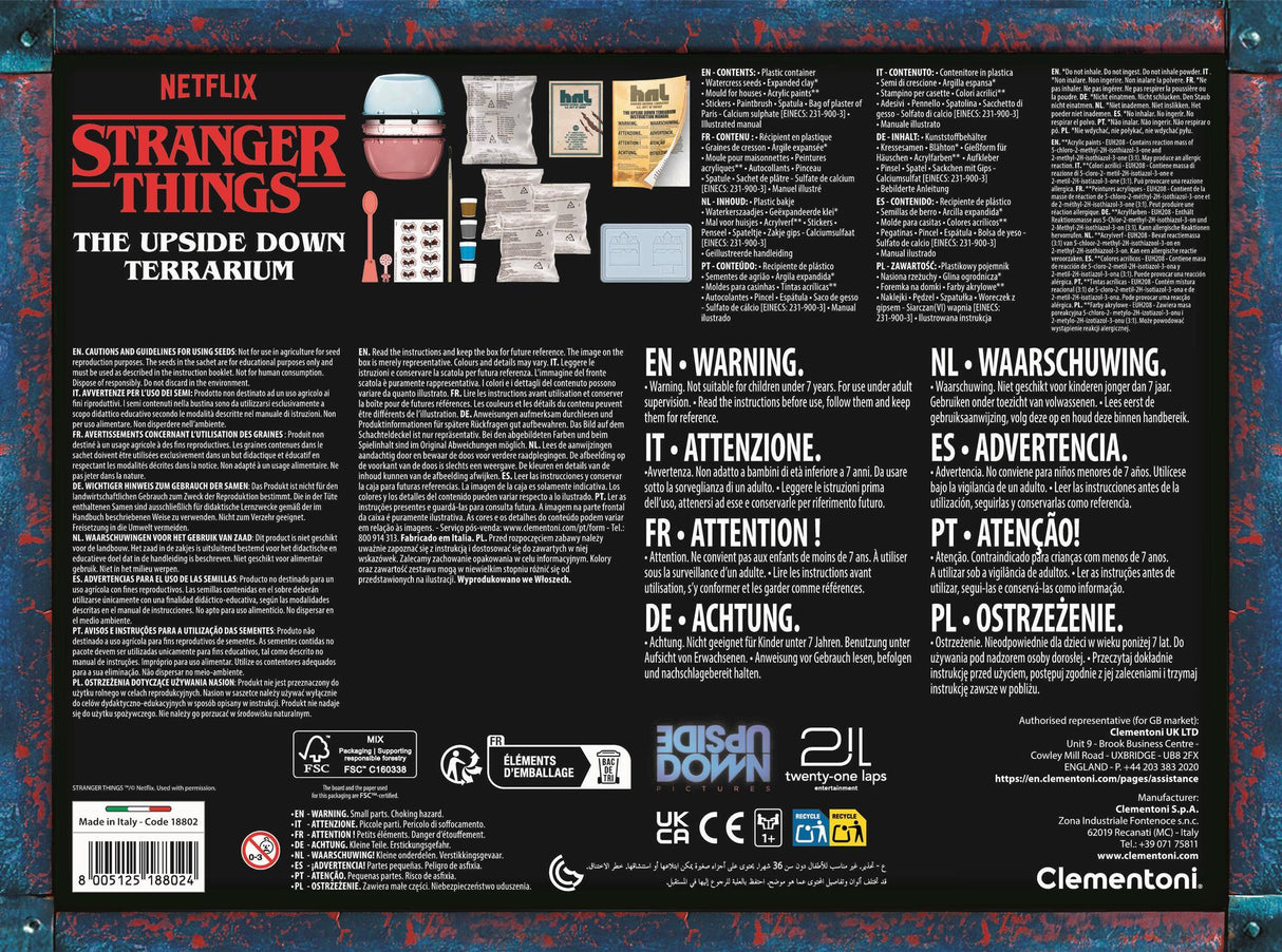 Stranger Things - Terrarium - Clementoni - Création Maison de Vecna et le monde a l'envers - Des 8ans