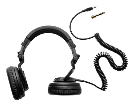 HERCULES HDP DJ45 - Casque DJ a haute performance - Pliable - Ecouteurs pivotants - Câble de 2m - Impédance 60 ohms - Noir