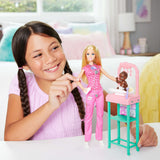 Barbie-Coffret Barbie Pédiatre-Poupée Blonde Et Poupée Bébé - 3 ans+- JCR72