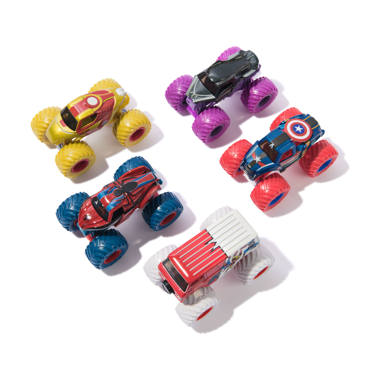 SPIN MASTER PACK DE 5 VÉHICULES MARVEL DIE-CAST 1:64 Monster Jam