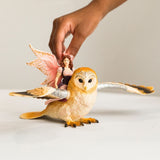 Figurine Elfe sur chouette scintillante, détails tres réalistes, SCHLEICH 70789 Bayala, Des 5 ans