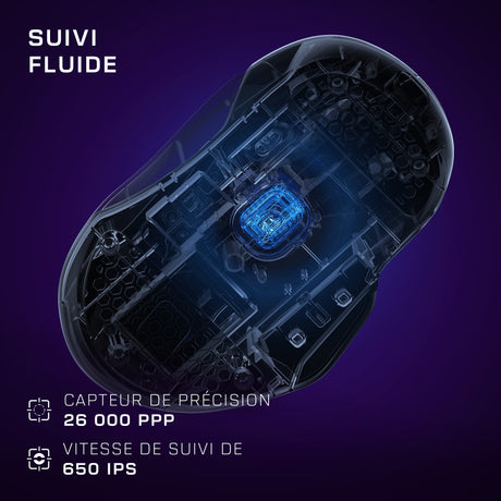Souris gaming sans fil - Turtle Beach Kone™ II Air - Ergonomique - Noir, Bluetooth, 26 000 DPI, molette 4D