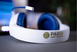 Casque gaming filaire - KONIX - Micro 45° - Câble 1,5 m - Blanc et bleu - Confort Soft Touch