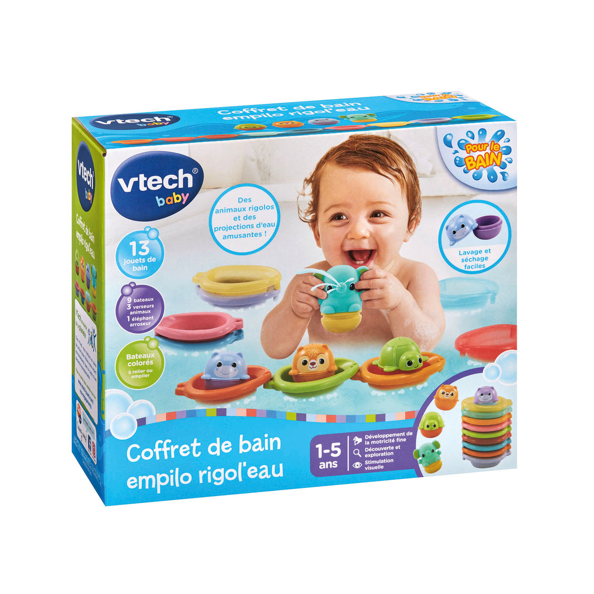VTECH-COFFRET DE BAIN EMPILO RIGOL'EAU