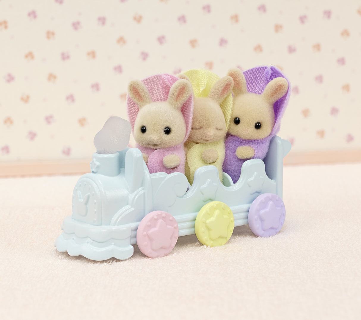 Les triplés Lapin Creme et accessoires de bain - Sylvanian Families - 5707