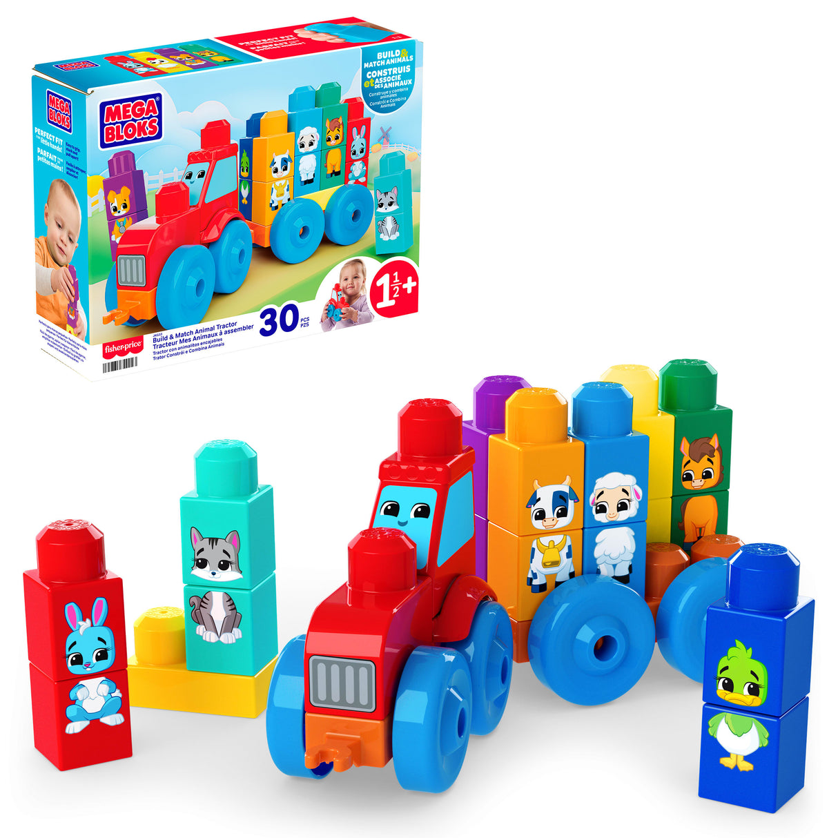 Le tracteur des animaux - des 1 an et demi - Mega Blocks - JKG33