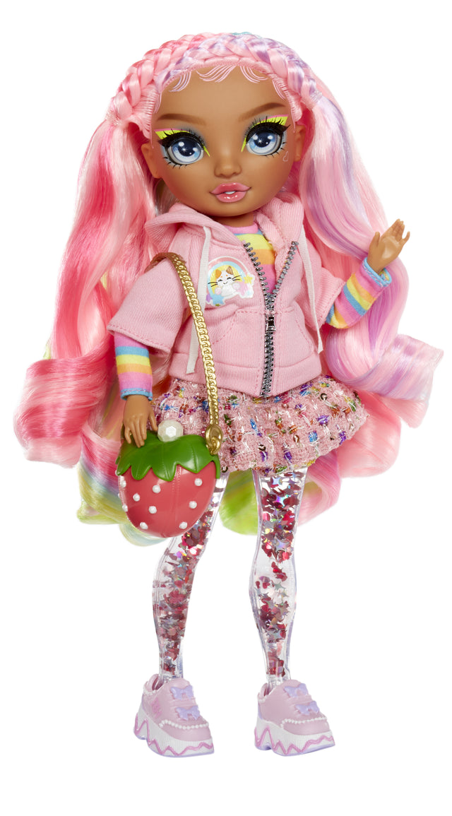 Rainbow High - Sparkle & Shine - Poupée mannequin de 27cm - Rose - Jambes avec liquide pailletés - Des 4ans