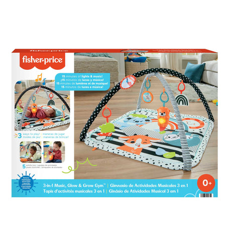 Fisher-Price - Mon Tapis d'activités 3 en 1 sensoriel - Tapis Bébé - Des la naissance HBP41