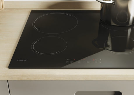 Plaque de cuisson vitrocéramique CANDY CH64CCB - 4 foyers - L 59 cm - Noir
