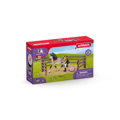 Coffret kit de soin pour chevaux andaloux, schleich 42270 Horse Club, coffret figurines pour enfants, des 5 ans