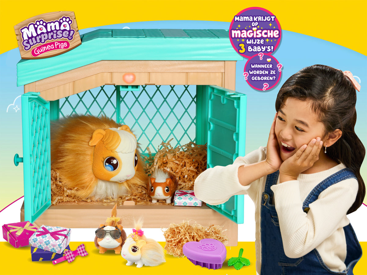 Mama surprise Little live pets - Animal en peluche cochon d'inde - MOOSE TOYS