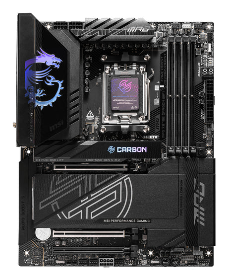 Carte mere - MSI - MPG X870E CARBON WIFI - Wi-Fi 7, 5G LAN, USB 40 Gb/s, LED RGB, PCIe supplémentaire