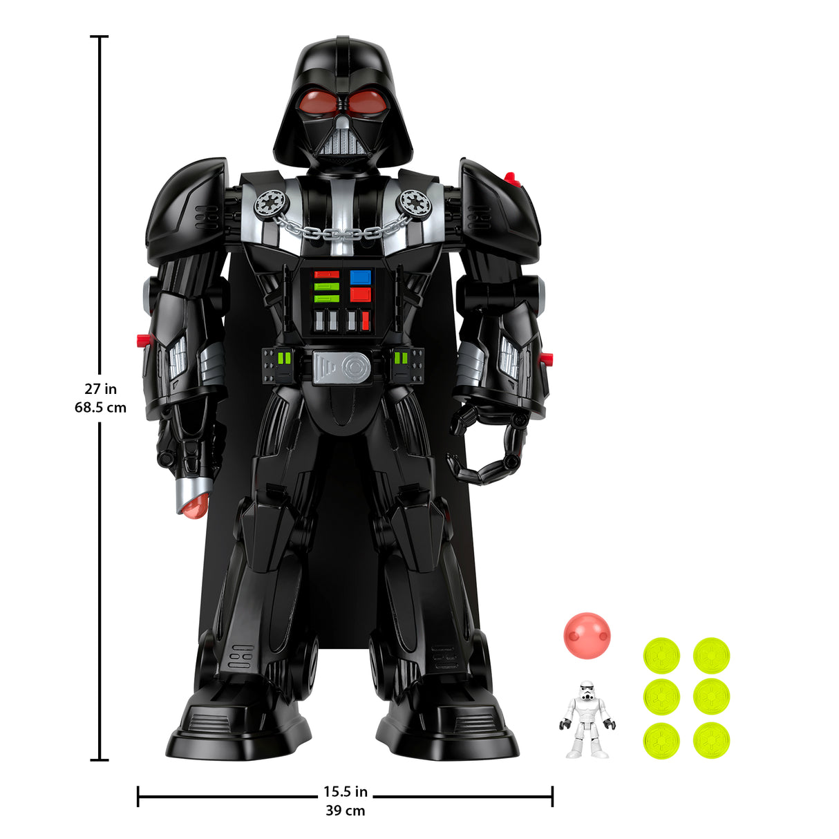 Robot Imaginext Dark Vador de plus de 60 cm, avec effets sonores et lumineux, Star Wars, des 3 ans, Fisher-Price HXG51