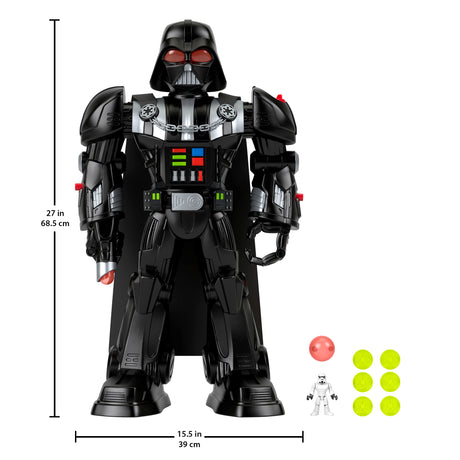 Robot Imaginext Dark Vador de plus de 60 cm, avec effets sonores et lumineux, Star Wars, des 3 ans, Fisher-Price HXG51