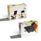 Repose-pieds réglable en hauteur et en inclinaison Tooq TQFR0603-B (Noir)
