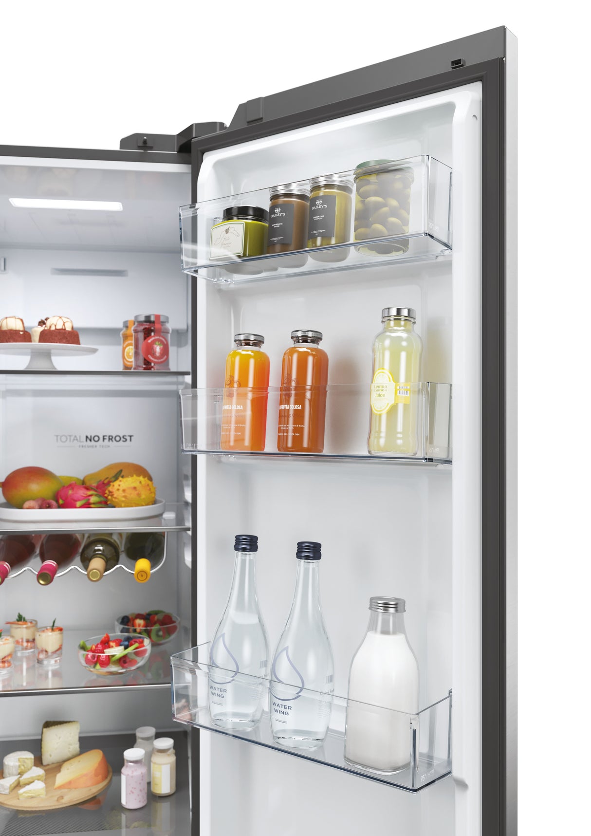 Réfrigérateur Américain - HAIER - HSW59F18EIMM - Classe E - 601 L - 36 dB - Platinium