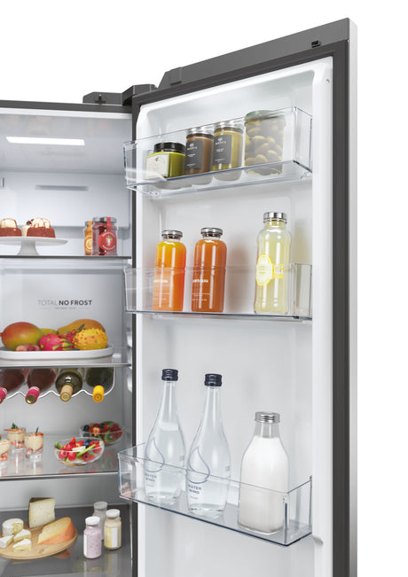 Réfrigérateur Américain - HAIER - HSW59F18EIMM - Classe E - 601 L - 36 dB - Platinium