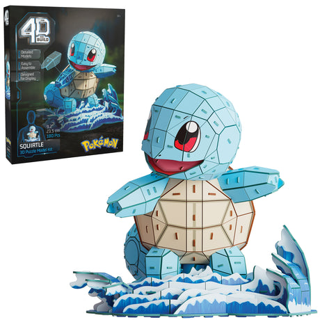 4D Build - Puzzle 3D - Carapuce Pokémon - 180 pieces - 24cm - des 12 ans