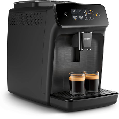 Machine a café Expresso broyeur - PHILIPS - EP1200/00 - Série 1200 - 2 cafés - Broyeur céramique - Noir brossé
