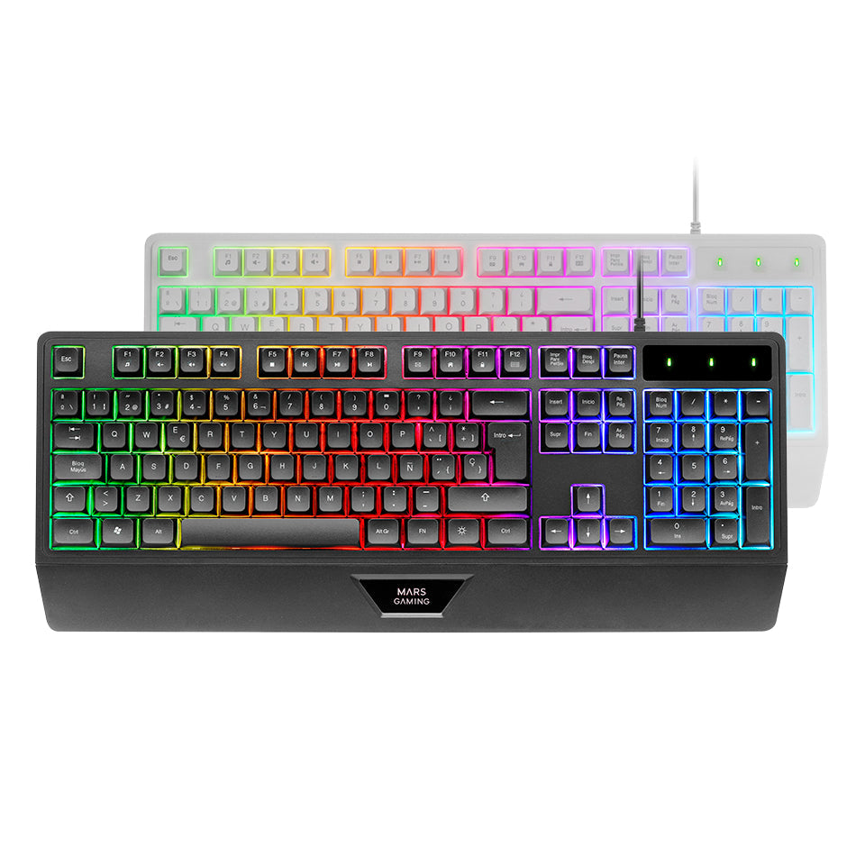 Clavier Gamer Mars Gaming MK124 RGB (Blanc)