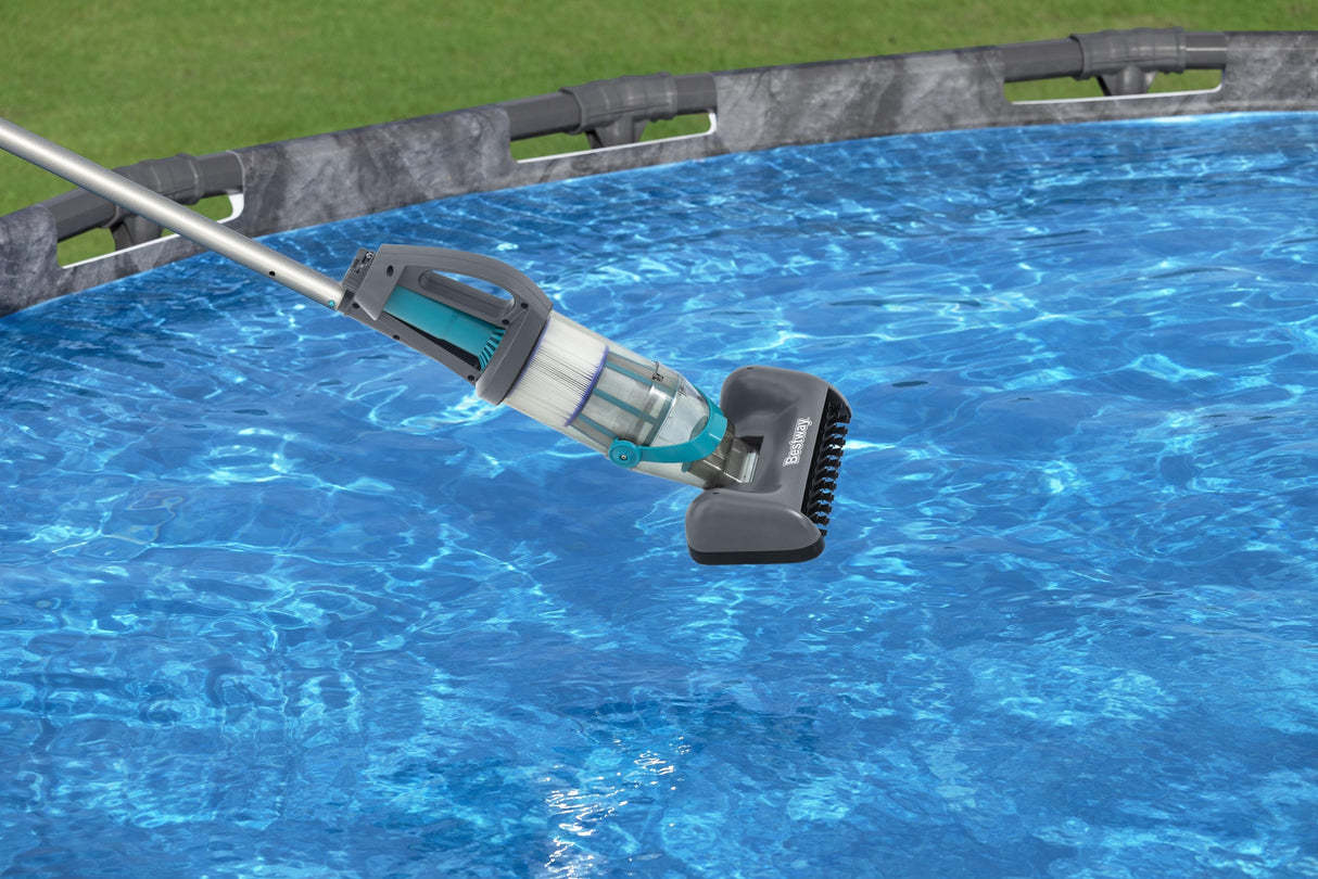 Aspirateur de piscine a main AquaGrip™, temps de marche 90 minutes, pour piscines jusqu'a 6,10m de diametre