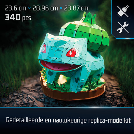 4D Build - Puzzle 3D - Bulbizarre Pokémon - 195 pieces - 24cm - des 12 ans