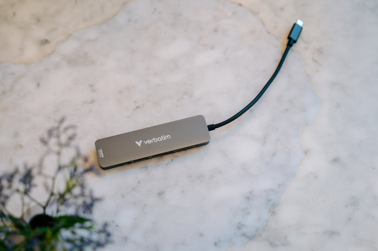 Hub USB-C 3.2 Verbatim Essentials - 6 ports (Gris)