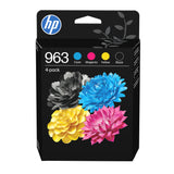 HP 963 Pack de 4 cartouches d'encre noire, cyan, jaune et magenta authentiques (6ZC70AE) pour HP OfficeJet Pro 9010 / 9020 series