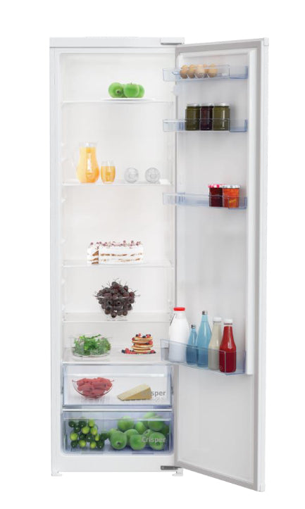 Réfrigérateur monoporte - BEKO - BSSA315K4SN - Intégrable - 309 L - Classe E - Clayette porte bouteille - 185,4x57,5x60