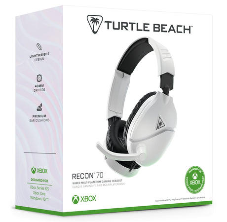 Casque de gaming multi-plateforme - TURTLE BEACH - Recon 70X - Blanc