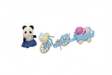 La fille panda, son vélo et sa remorque - Sylvanian Families - 5652