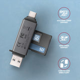 Lecteur de Cartes USB-C 3.2 Axagon CRE-DAC (Gris)