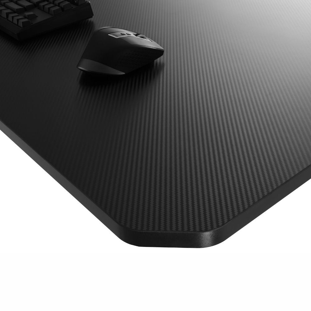 WE Gamium Bureau gamer avec support casque et gobelet - structure en métal - pla