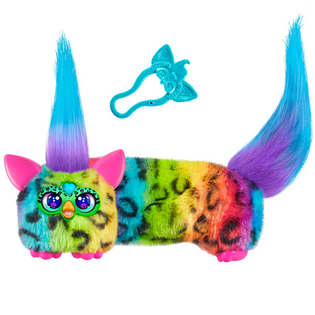 Furby DJ Furblets Rain-Bow-Kat, Mini peluche électronique, jouet pour enfant, 45 sons et musiques, des 6 ans