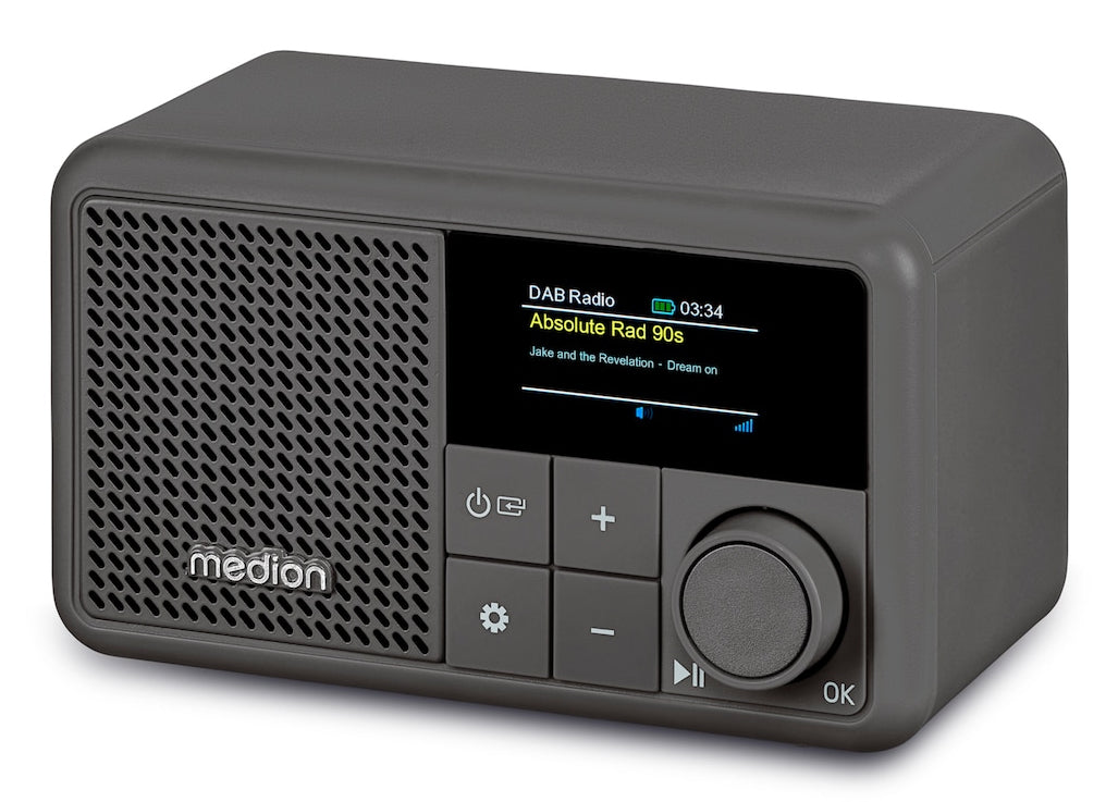 Mini Radio - MEDION - DAB/FM - Mono 2W RMS - Gris