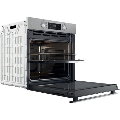 Four encastrable - Pyrolyse + Hydrolyse - Multifonction Chaleur pulsée - WHIRLPOOL - OMR58RU0SX - Inox - Porte froide