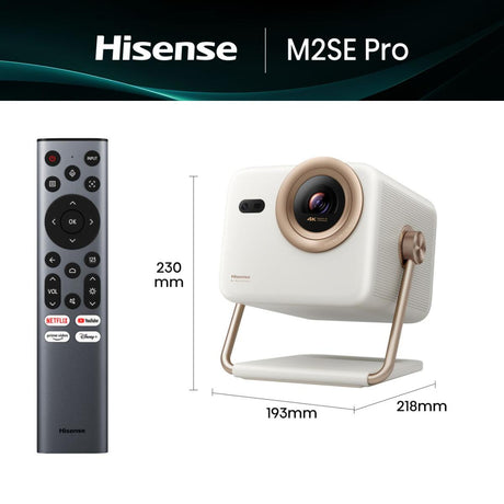 Vidéoprojecteur - HISENSE - M2SE Pro - 4K UHD - Triple Laser Trichroma - 1150 ANSI Lumens - Smart TV VIDAA - Dolby Vision