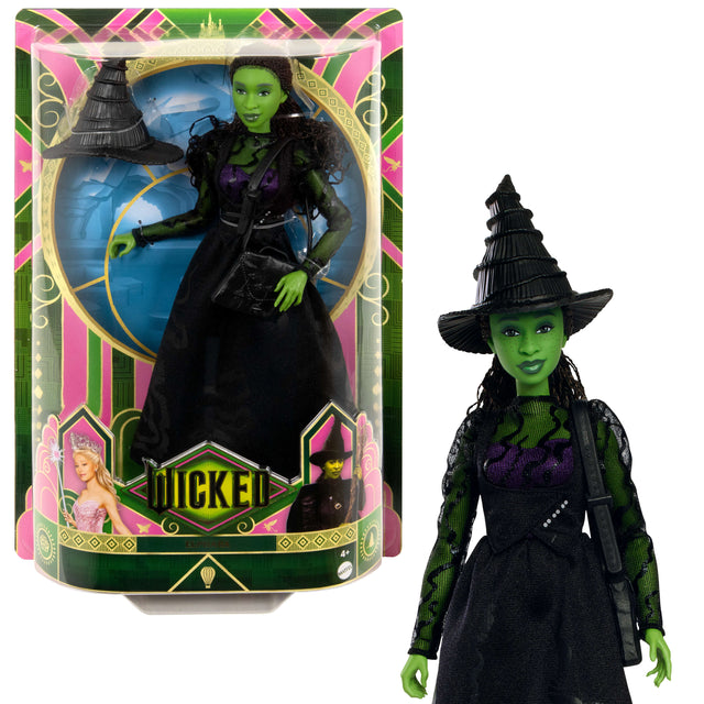 Mattel-Wicked-Poupée Elphaba avec accessoires et habillages amovibles - Wicked - HXT62