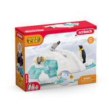 Figurines Famille pingouin sur la banquise, Schleich 42661 Wild Life, Pour enfant des 3 ans