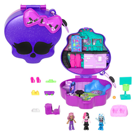 Polly Pocket-Monster High-Coffret 3 mini-figurines et 10 accessoires HVV58
