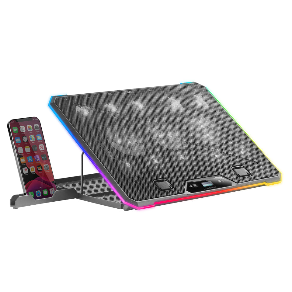 Support ventilé Mars Gaming MNBC13 RGB 17"max (Noir)