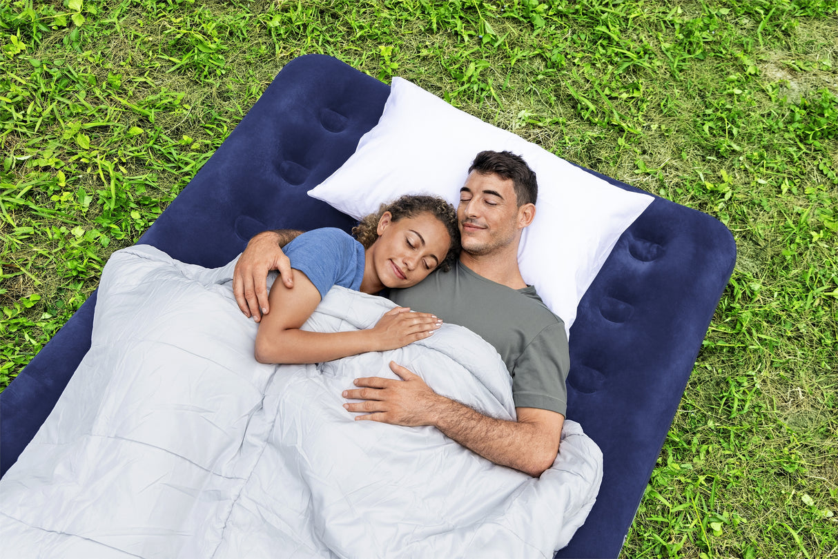 Matelas gonflable camping - BESTWAY - 2 places - 191x137x22 cm avec pompe électrique externe Powertouch