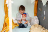 Poupon - BABY BORN - Jonas - 10 fonctions réalistes - 10 accessoires - Bleu et Rouge - 43cm - Des 3 ans