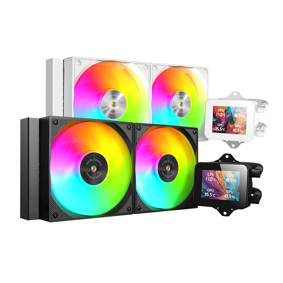Kit Watercooling AIO Mars Gaming ML-Vision RGB - 240mm (Blanc)