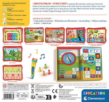 CLEMENTONI - Mon stylo parlant - Lettres et Mots - 60 activités